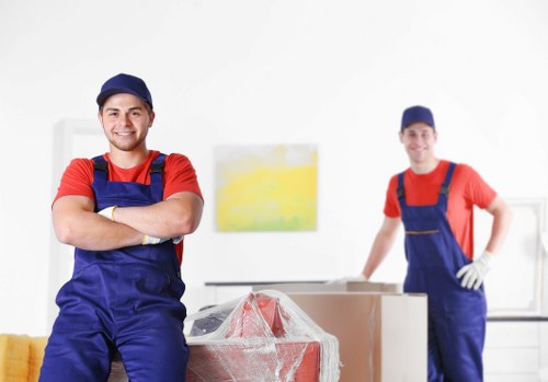 Commercial moving team planning an office relocation in Putney