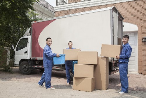 Packed moving boxes ready for Putney removals