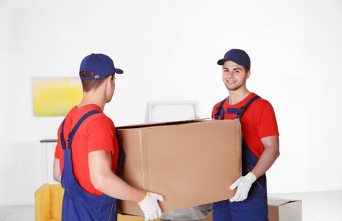 Removal van ready for a local move in Putney
