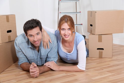 Removal team navigating a Putney street during a home move
