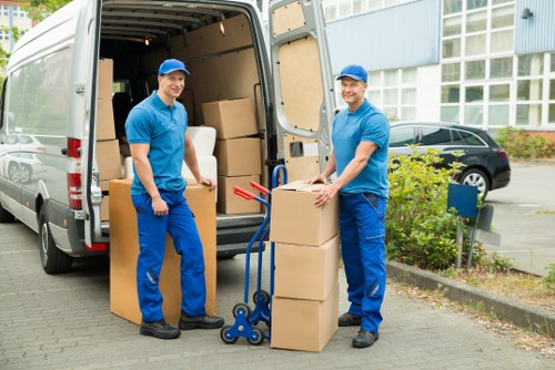 Removal van parked near a Putney flat for efficient moving day access